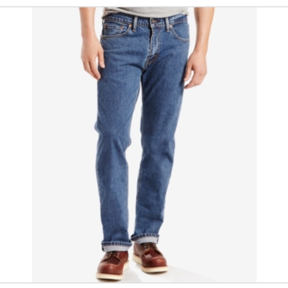 Levi's Men's 505 Regular Fit Straight Leg Stretch Jeans Sz 36x32